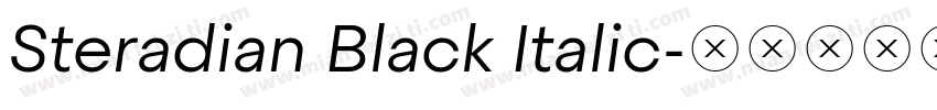 Steradian Black Italic字体转换